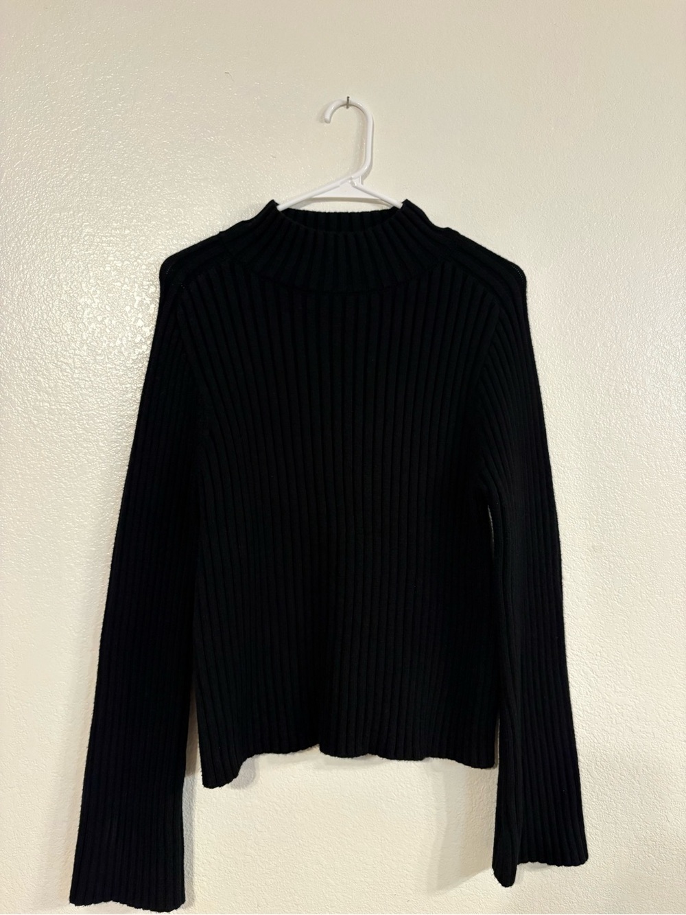 Kut from the Kloth Black Ribbed Mock Neck Sweater - Picture 3 of 7